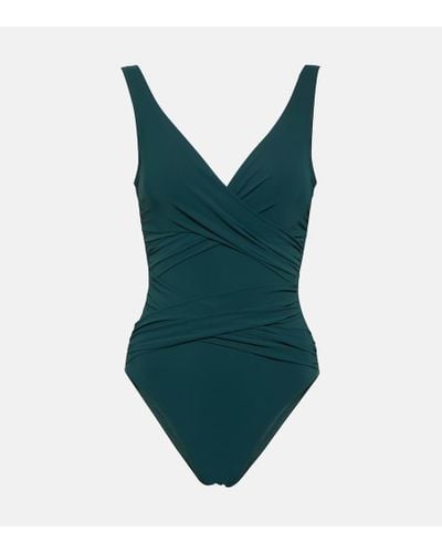 Karla Colletto Basics Draped Swimsuit - Green