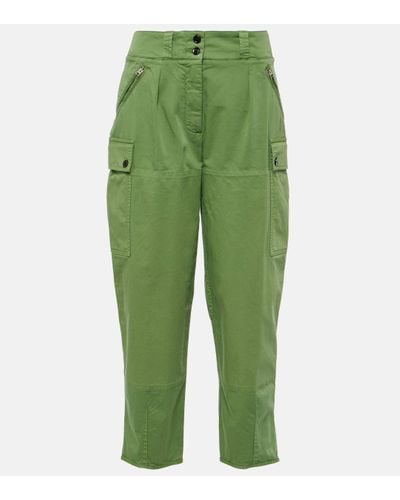 Tom Ford Low-rise Cotton Twill Cargo Trousers - Green