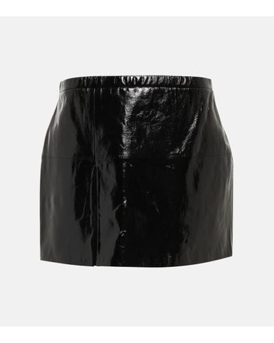 Stouls Franny Patent Leather Miniskirt - Black
