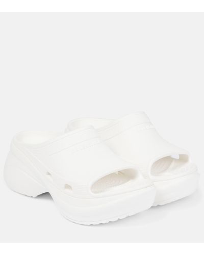 Balenciaga X Crocs claquettes à plateforme - Blanc