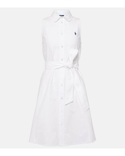 Polo Ralph Lauren Robe chemise en coton - Blanc