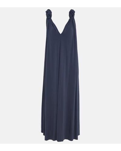 Jil Sander Jersey Maxi Dress - Blue