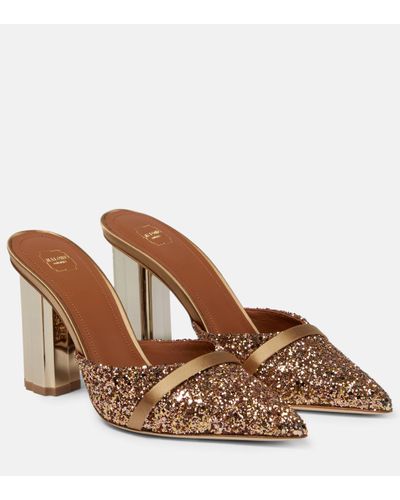 Malone Souliers Mules Lexi a paillettes - Marron