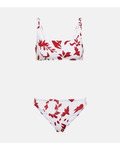 Emilia Wickstead Bedruckter Bikini Beatrix - Rot