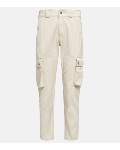 Isabel Marant Evalia Tapered Cotton Cargo Pants - Natural