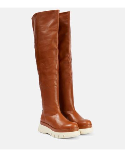 Isabel Marant Malyx Leather Over-the-knee Boots - Brown