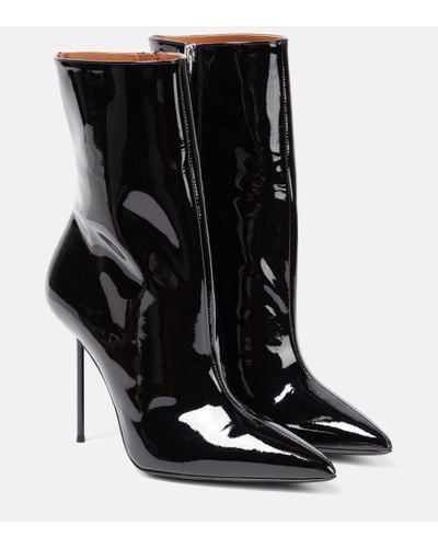 Paris Texas Lidia Patent Leather Ankle Boots - Black