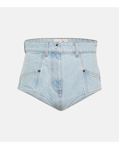 Coperni Shorts di jeans a vita alta - Blu