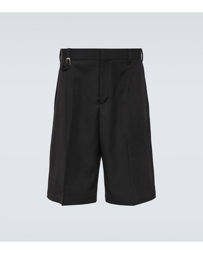 Jacquemus Le Short Melo Wool Bermuda Shorts - Black