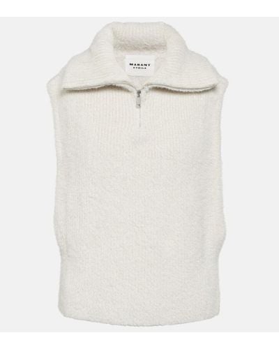 Isabel Marant Gilet Milie con zip - Bianco