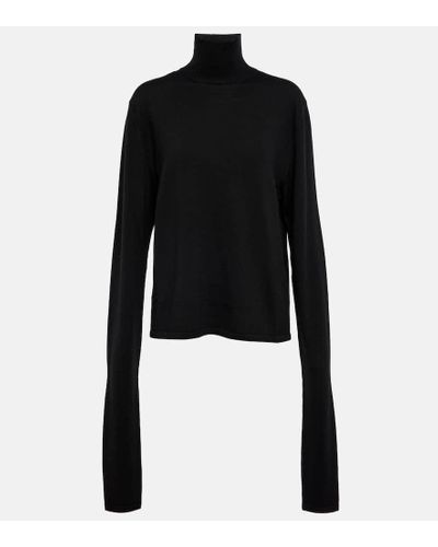 The Row Carlus Turtleneck Wool Sweater - Black