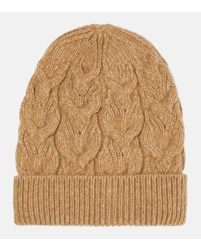 Loro Piana Cable-knit Cashmere Beanie - Brown