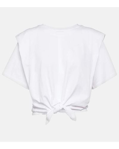 Isabel Marant Camiseta Zelikia de jersey de algodon - Blanco