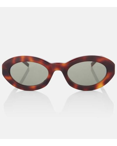 Saint Laurent Sl M136 Oval Sunglasses - Brown