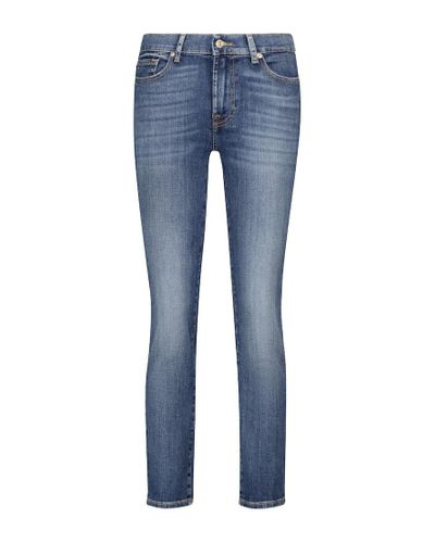 7 For All Mankind Jeans slim Roxanne de tiro alto - Azul