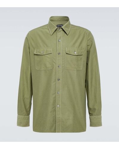 Tom Ford Camisa de algodon - Verde