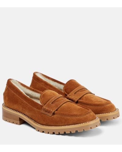 Jimmy Choo Deanna Suede Loafers - Brown