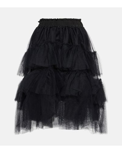Simone Rocha Tulle Miniskirt - Black