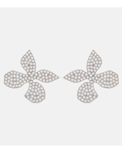 Area Butterfly Crystal Earrings - Metallic