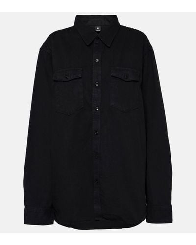 Wardrobe NYC Denim Shirt - Black