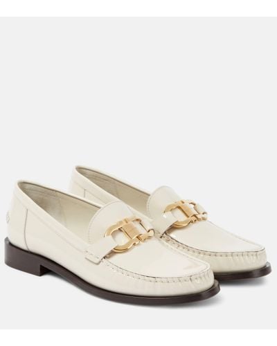 Ferragamo Maryan Leather Loafers - White