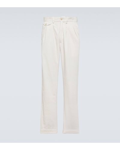Polo Ralph Lauren Pantalon droit en velours cotele - Blanc