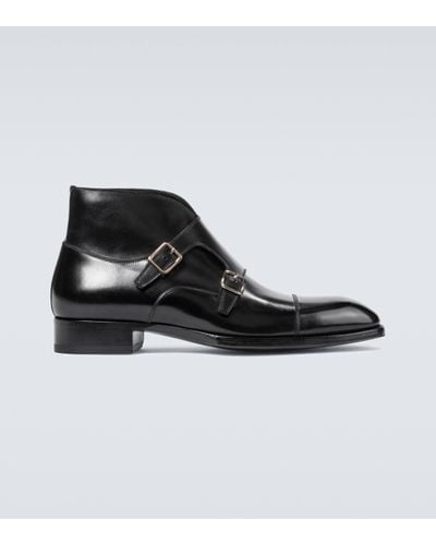 Tom Ford Sutherland Double Monk Strap Shoes - Black