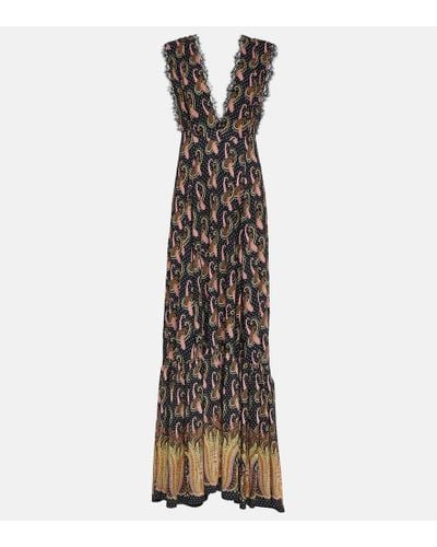 Etro Paisley Lace-trimmed Gown - White