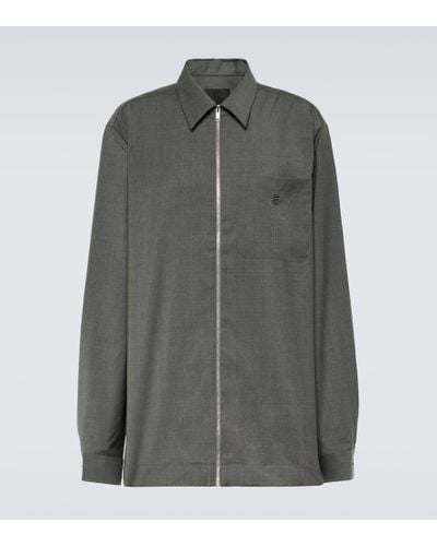 Givenchy Camisa de lana virgen - Gris
