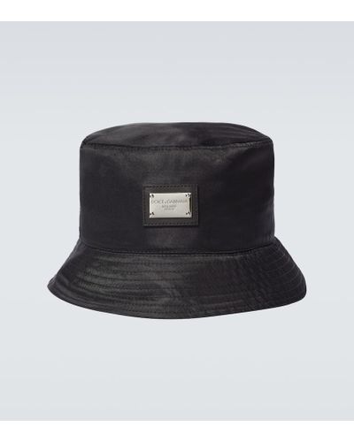Dolce & Gabbana Sombrero de pescador con logo - Negro