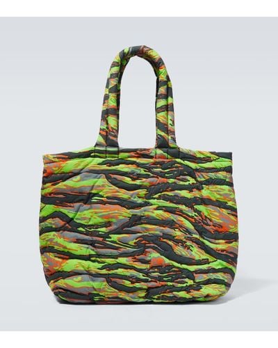 ERL Camouflage Quilted Tote Bag - Green