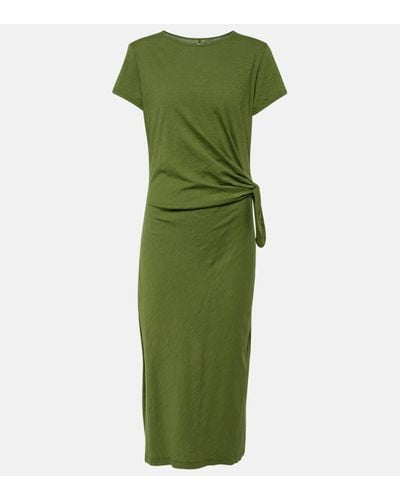 Velvet Darcy Cotton Jersey Midi Dress - Green