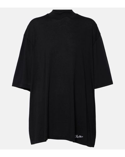 The Attico Oversized Cotton Jersey T-shirt - Black