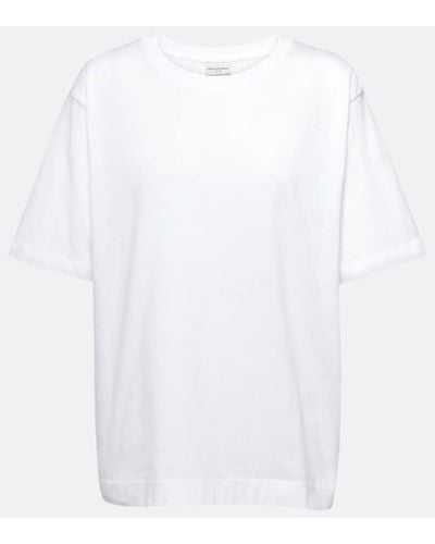 Dries Van Noten Camiseta de jersey de algodon - Blanco