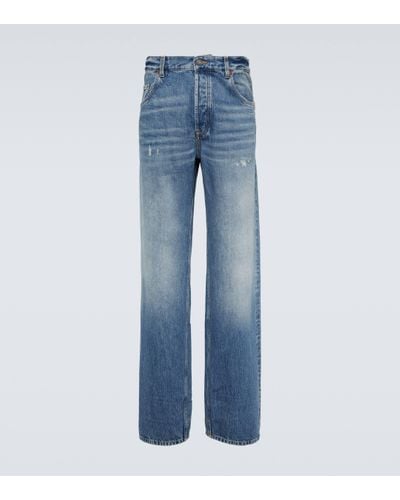 Saint Laurent Low-rise Wide-leg Jeans - Blue