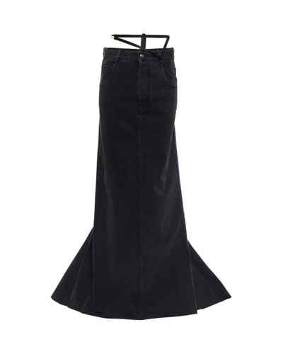 Ann Demeulemeester Goele Denim Maxi Skirt - Black