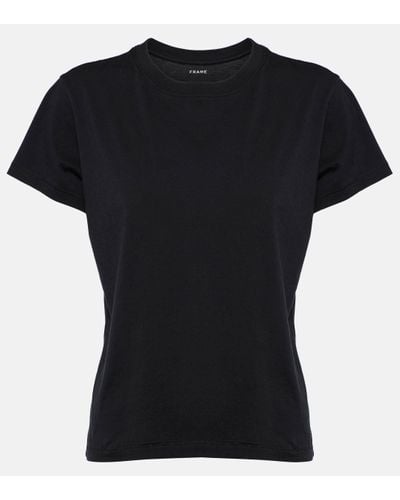 FRAME Baby Tee Cotton Jersey T-shirt - Black