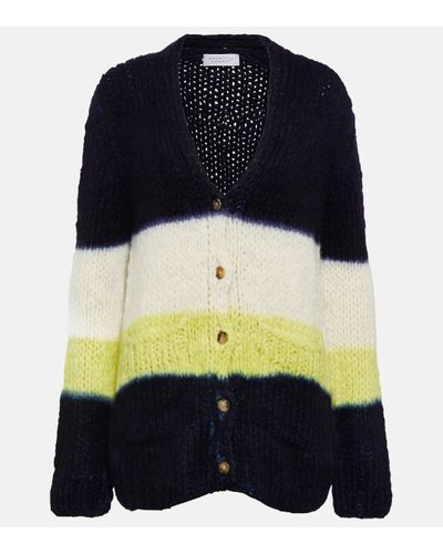 Gabriela Hearst Cardigan raye en cachemire - Bleu