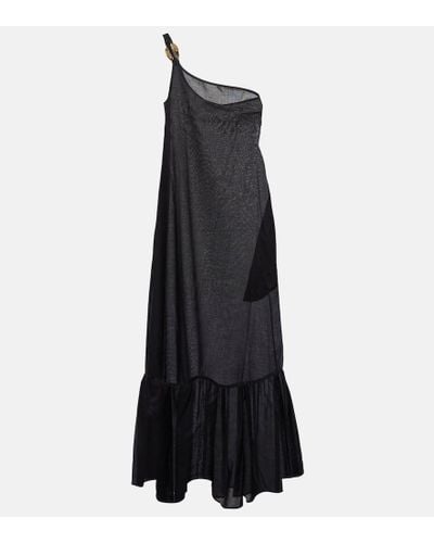 Stella McCartney Vestido midi Falabella de algodon - Negro