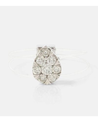 PERSÉE Ring Floating aus 18kt Weissgold mit Diamant - Weiß
