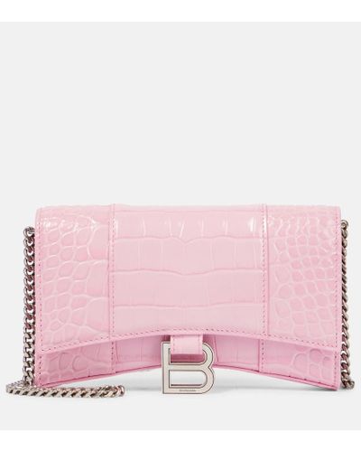 Balenciaga Portemonnaie mit Kettenriemen Hourglass - Pink