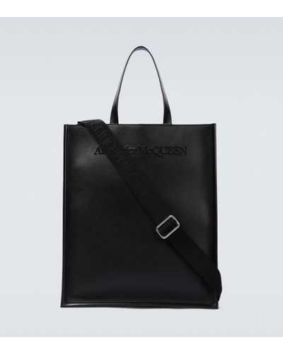 Alexander McQueen Tote Bag aus Leder - Schwarz