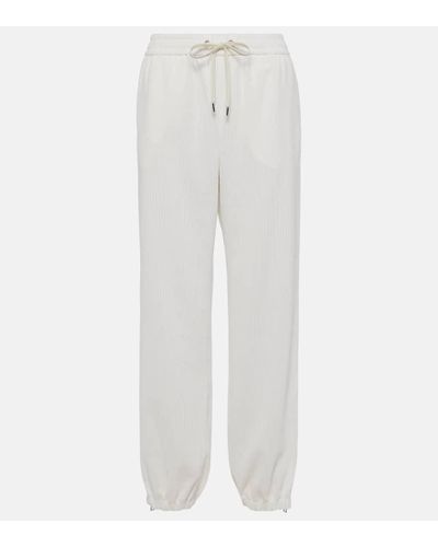 Moncler Pantalones deportivos de pana - Blanco