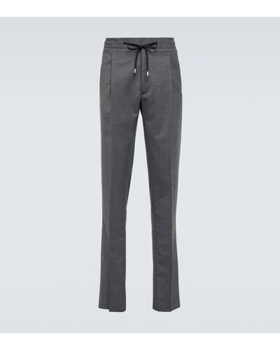 Lardini Wool-blend Trousers - Grey