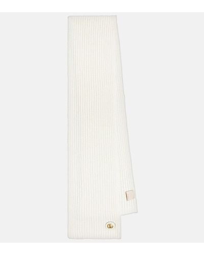 Gucci Schal aus Wolle und Kaschmir - Weiß
