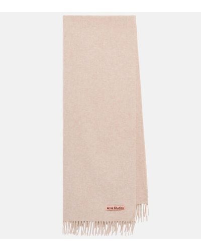 Acne Studios Canada Fringed Wool Scarf - Natural