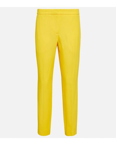 Alexander McQueen High-rise Straight Trousers - Yellow