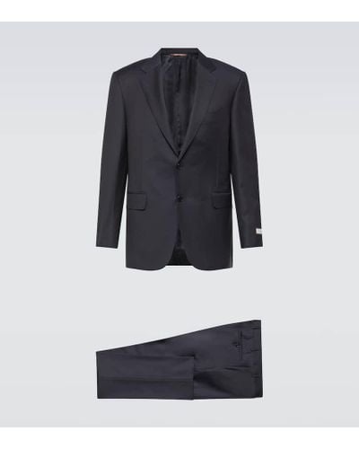 Canali Single-breasted Wool Suit - Blue