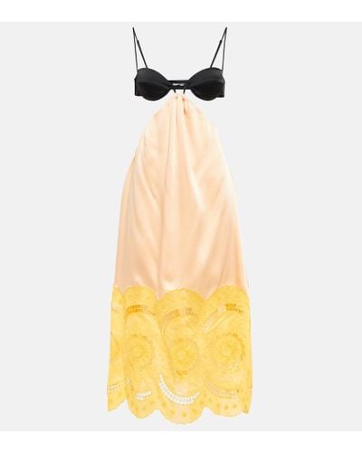 Stella McCartney Embroidered Cutout Gown - Yellow