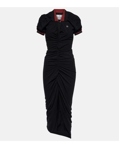 Vivienne Westwood Midikleid aus Baumwolle - Schwarz